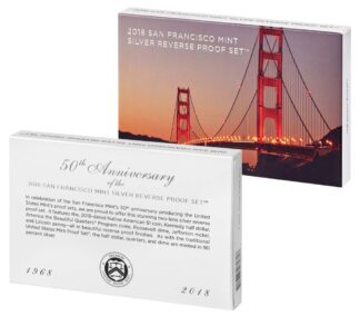 2018 San Francisco Mint 50th Anniversary Silver Reverse Proof Set OGP w/COA