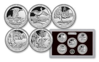 2018 S America The Beautiful Silver Quarter Proof Set DCAM