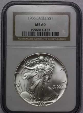 1986 Silver Eagle NGC MS69