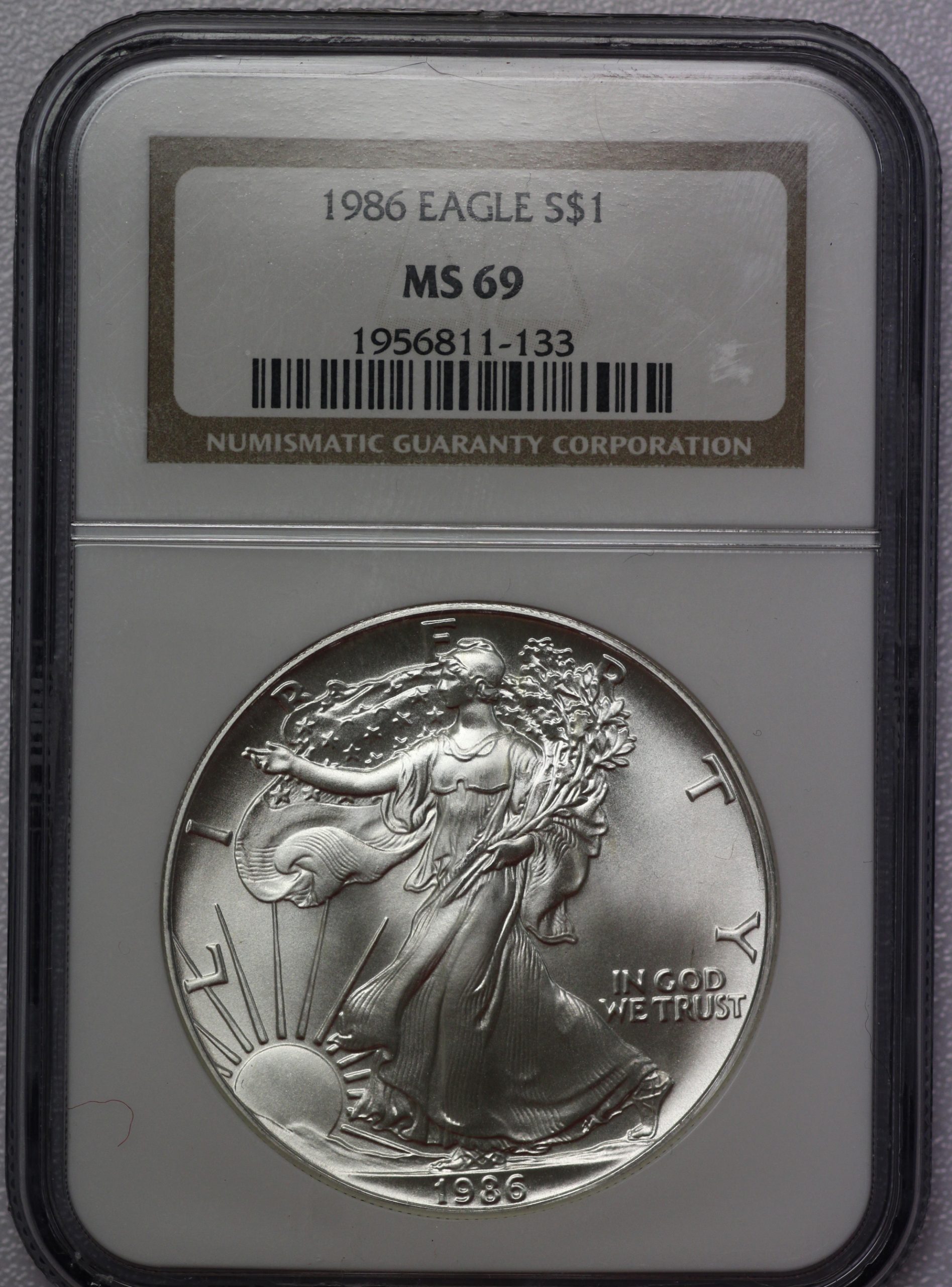 1986 Silver Eagle NGC MS69