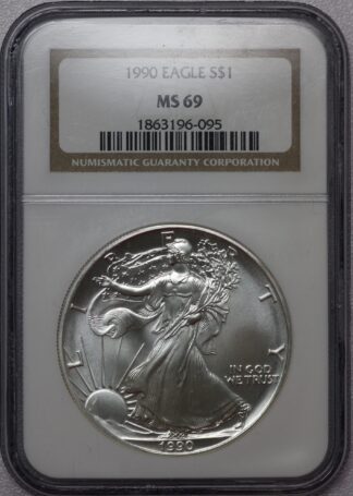 1990 Silver Eagle NGC MS69