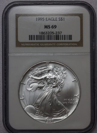 1995 Silver Eagle NGC MS69