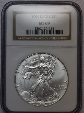 1996 Silver Eagle NGC MS69
