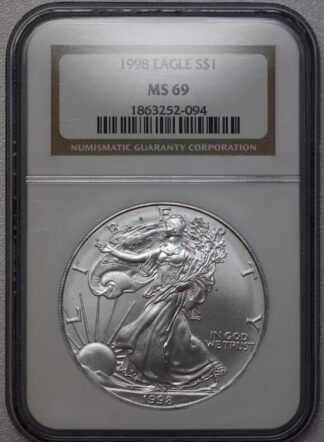 1998 Silver Eagle NGC MS69