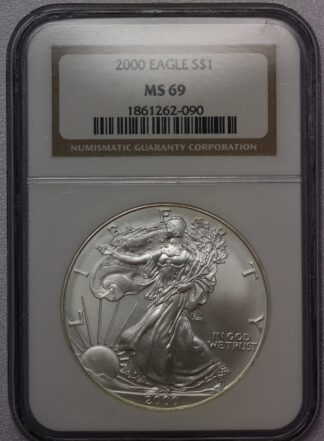 2000 Silver Eagle NGC MS69