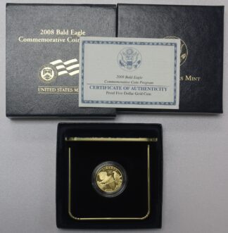 2008 Bald Eagle Proof $5 Gold Commemorative OGP