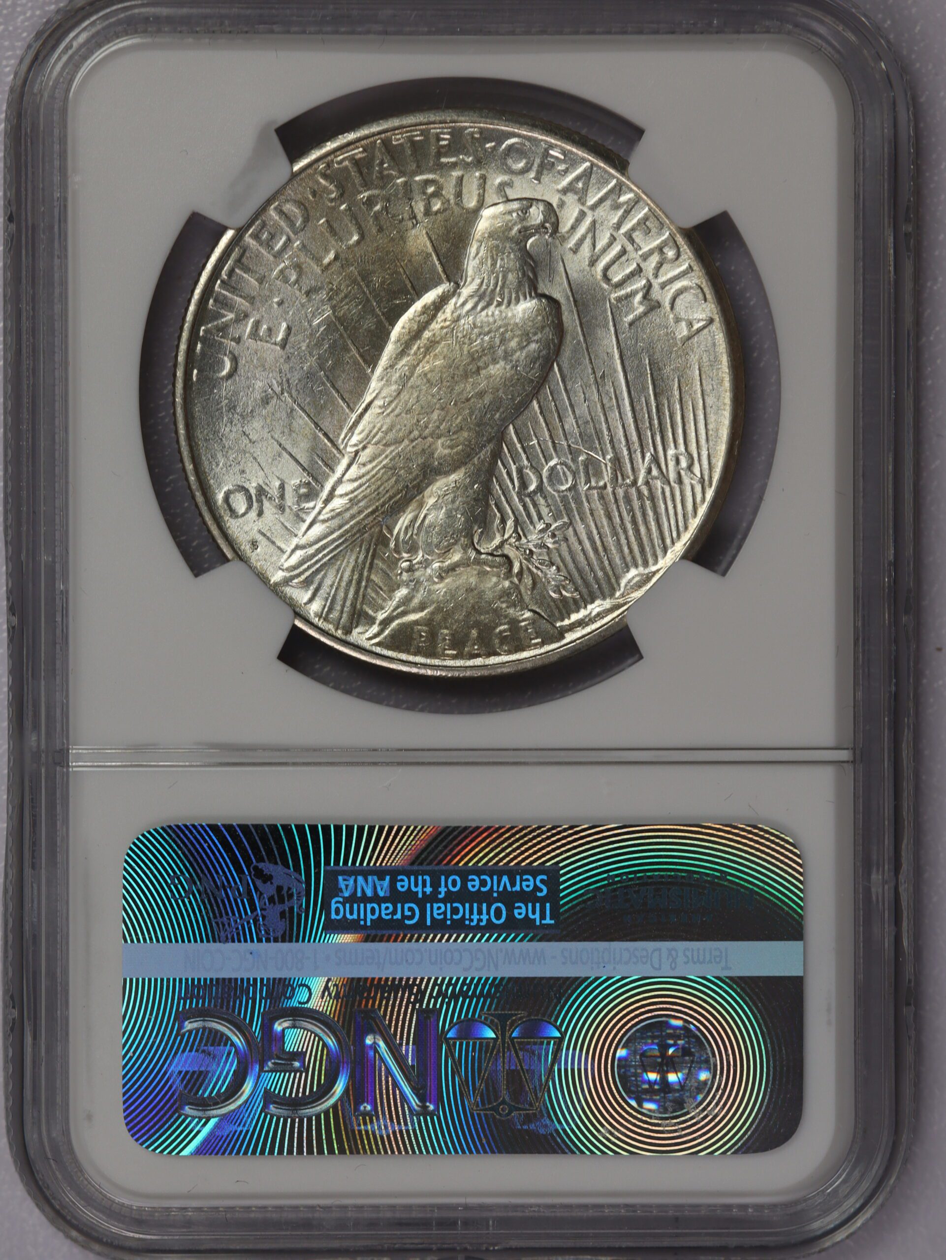 1925 S Peace Dollar NGC MS61 - Image 2