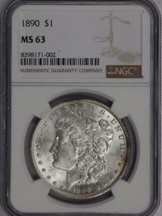 1890 Morgan Dollar NGC MS63