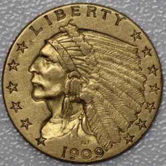 1909 $2.50 Indian Head Gold EF