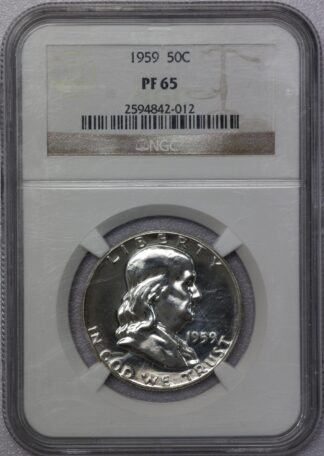 1959 Franklin Half NGC PF65