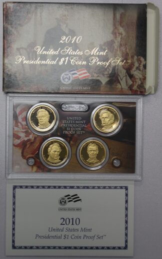 2010 Presidential $1 Coin Proof Set - 4 Coin Set OGP