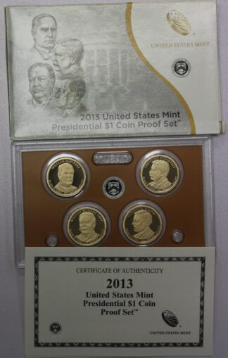 2013 Presidential $1 Coin Proof Set - 4 Coin Set OGP