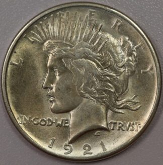 1921 Peace Dollar High Relief AU Details