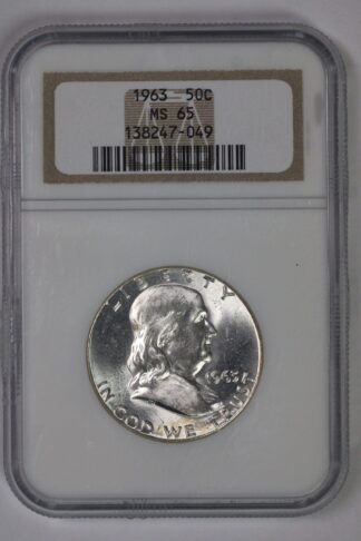 1963 Franklin Half NGC MS65