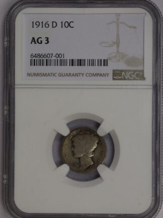 1916 D Mercury Dime NGC AG3