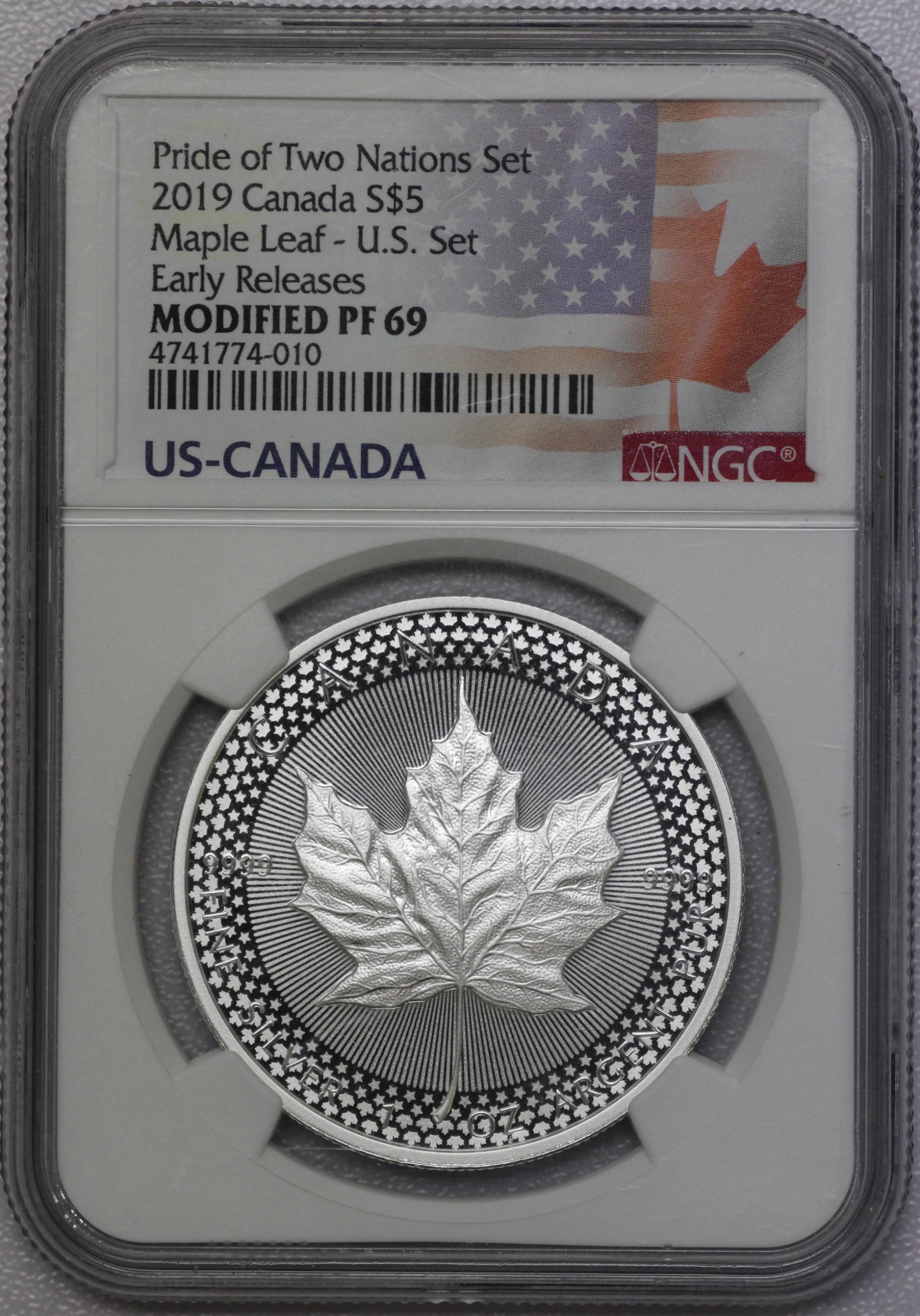 2019 Pride of Two Nations Maple Leaf PF69 NGC