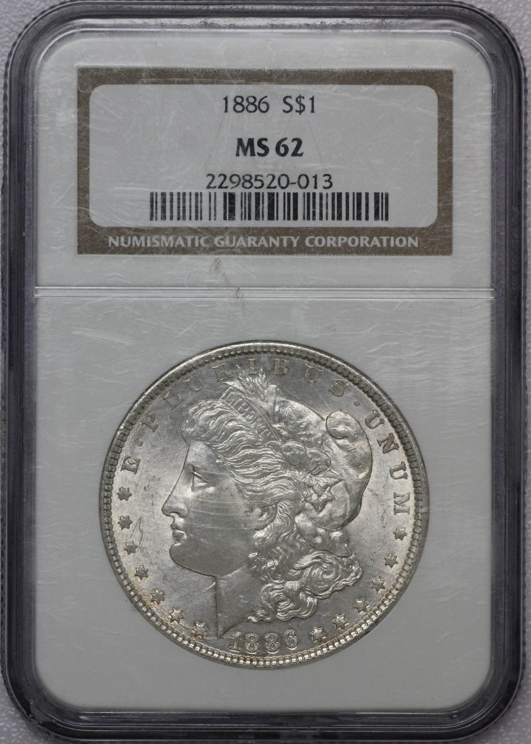 1886 Morgan Dollar NGC MS62