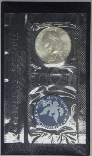 1974 S Eisenhower UNC 40% Silver Dollar - Blue Ike