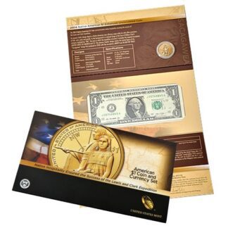 2014 Native American Hospitality $1 Coin & Currency Set OGP - Enhanced UNC Native American $1 Coin