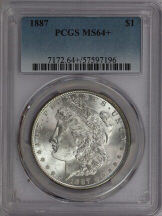 1887 Morgan Silver Dollar PCGS MS64+