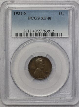 1931 S Lincoln Cent PCGS XF40