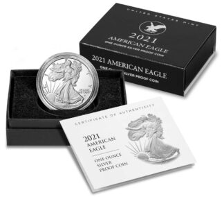 2021 W Proof Silver Eagle Type 2 OGP