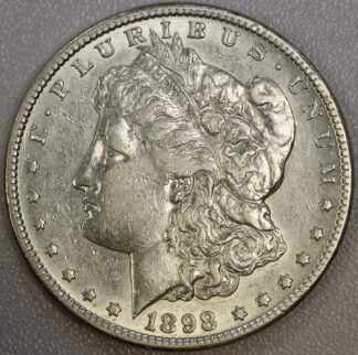 1898 S Morgan Dollar AU Cleaned
