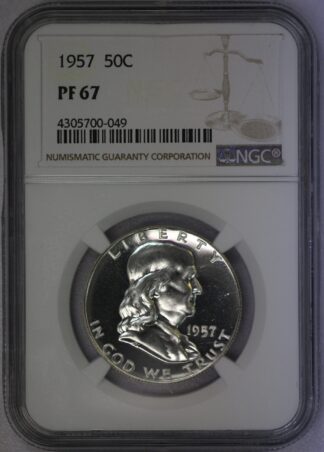 1957 Franklin Half Dollar NGC PF67