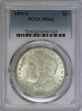 1891 S Morgan Dollar MS62