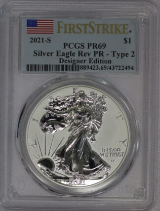 2021 S Proof Silver Eagle - Type 2 - PCGS PR69 Reverse Proof