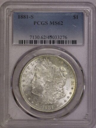 1881 S Morgan Dollar PCGS MS62