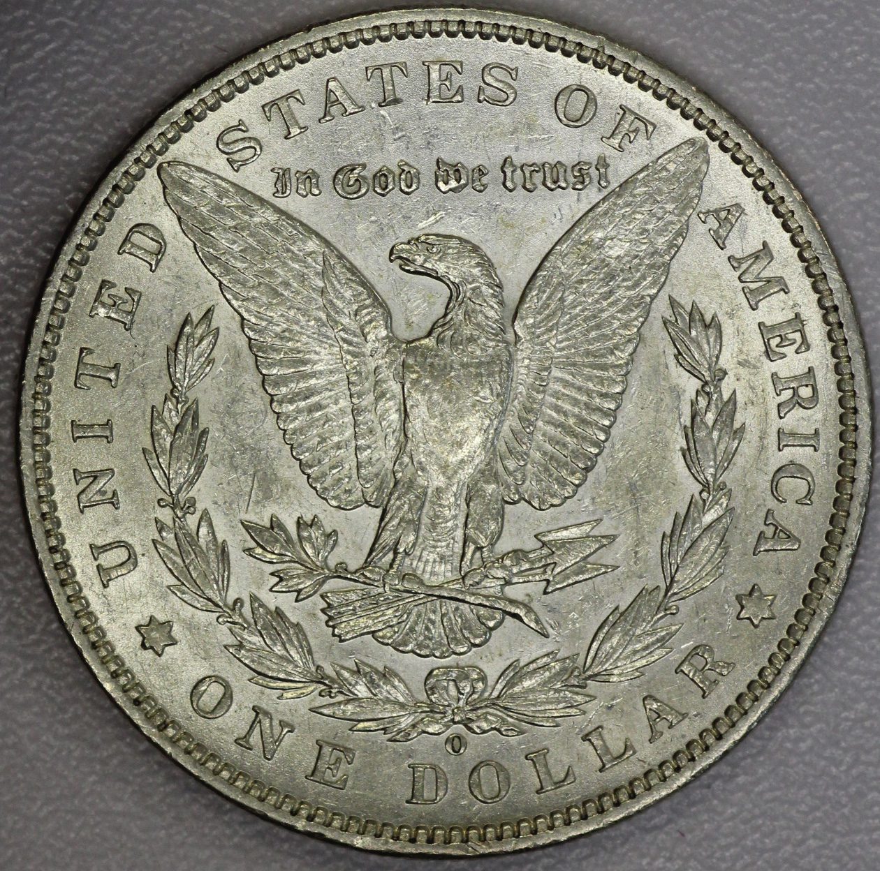 1896 O Morgan Dollar AU Details Cleaned - Image 3