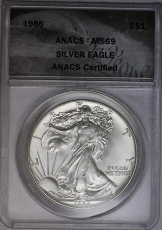 1986 Silver Eagle ANACS MS69