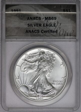 1991 Silver Eagle ANACS MS69