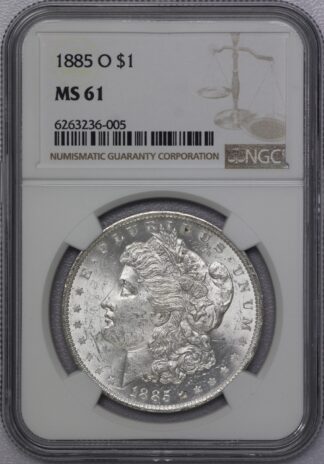 1885 O Morgan Dollar NGC MS61