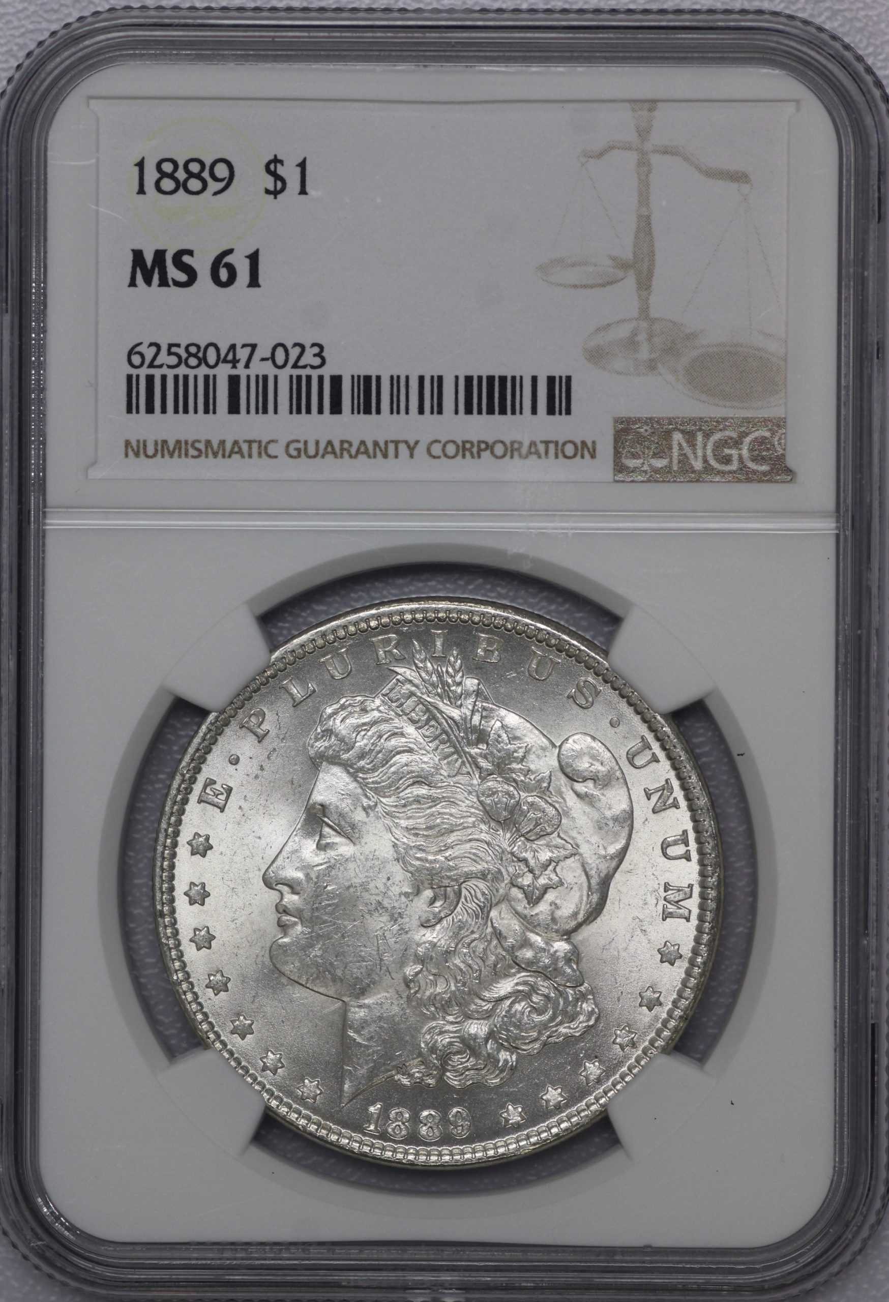1889 Morgan Dollar NGC MS61