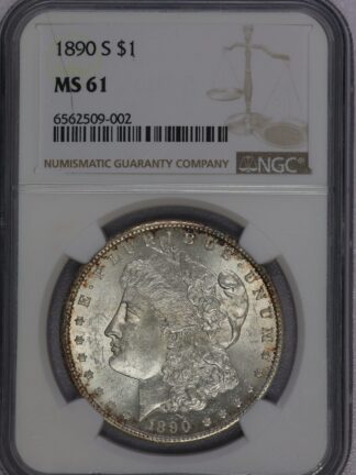 1890 S Morgan Dollar NGC MS61