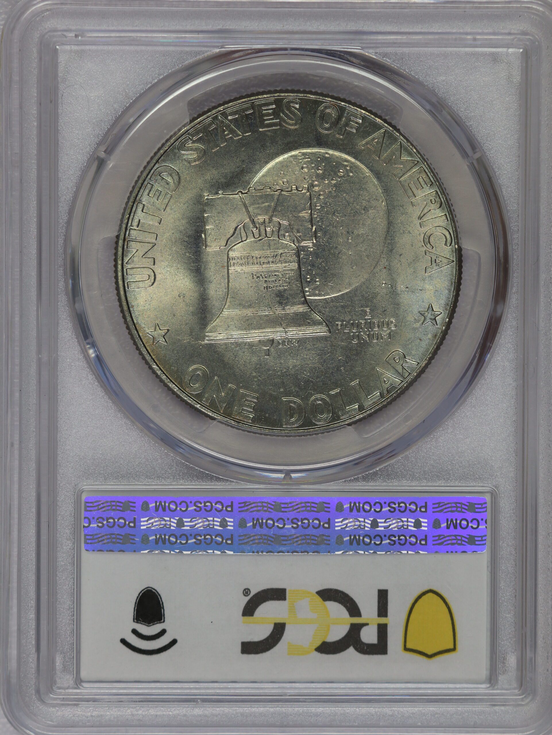 Auction - 1976 D Eisenhower Clad Dollar Type 1 PCGS MS65 Cert: 57288531 - Image 2