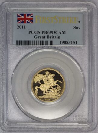 Auction 2011 Great Britain Gold 1 Sov First Strike PR69 DCAM PCGS
