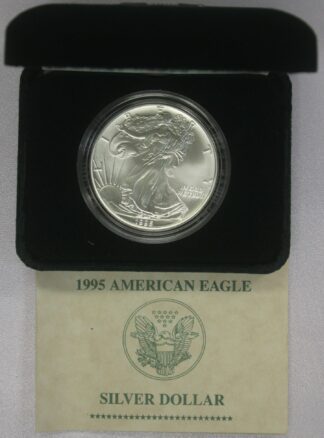 1995 Silver Eagle UNC - US Mint Gift Box Packaging