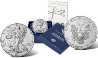 2020 W Burnished UNC Silver Eagle OGP
