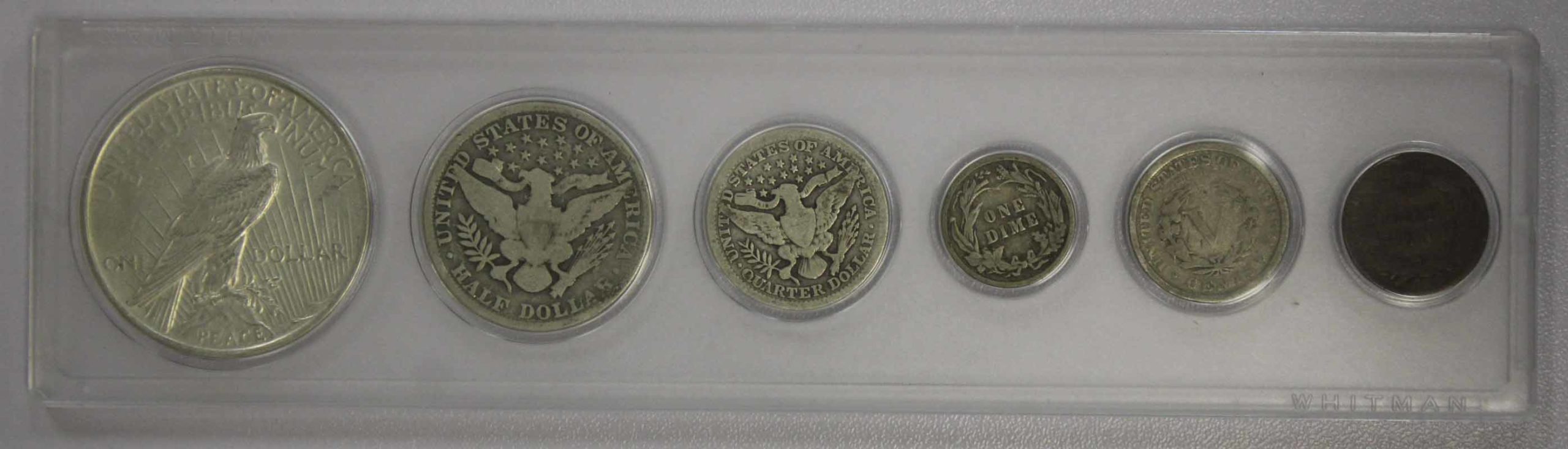 1901 Year Set With Peace Dollar Barber Half Quarter Dime V Nickel Indian Cent - Image 2