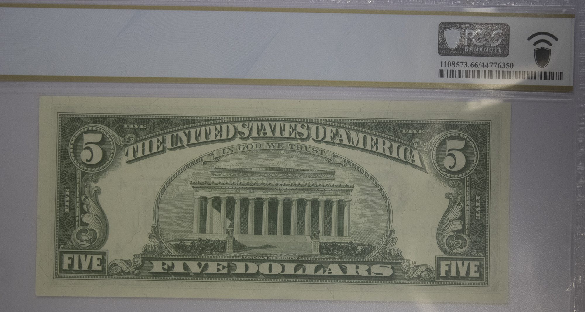 Auction! 1963A $5 Federal Reserve Note Cleveland Star Note 65 PPQ FR-1968 D - Image 2