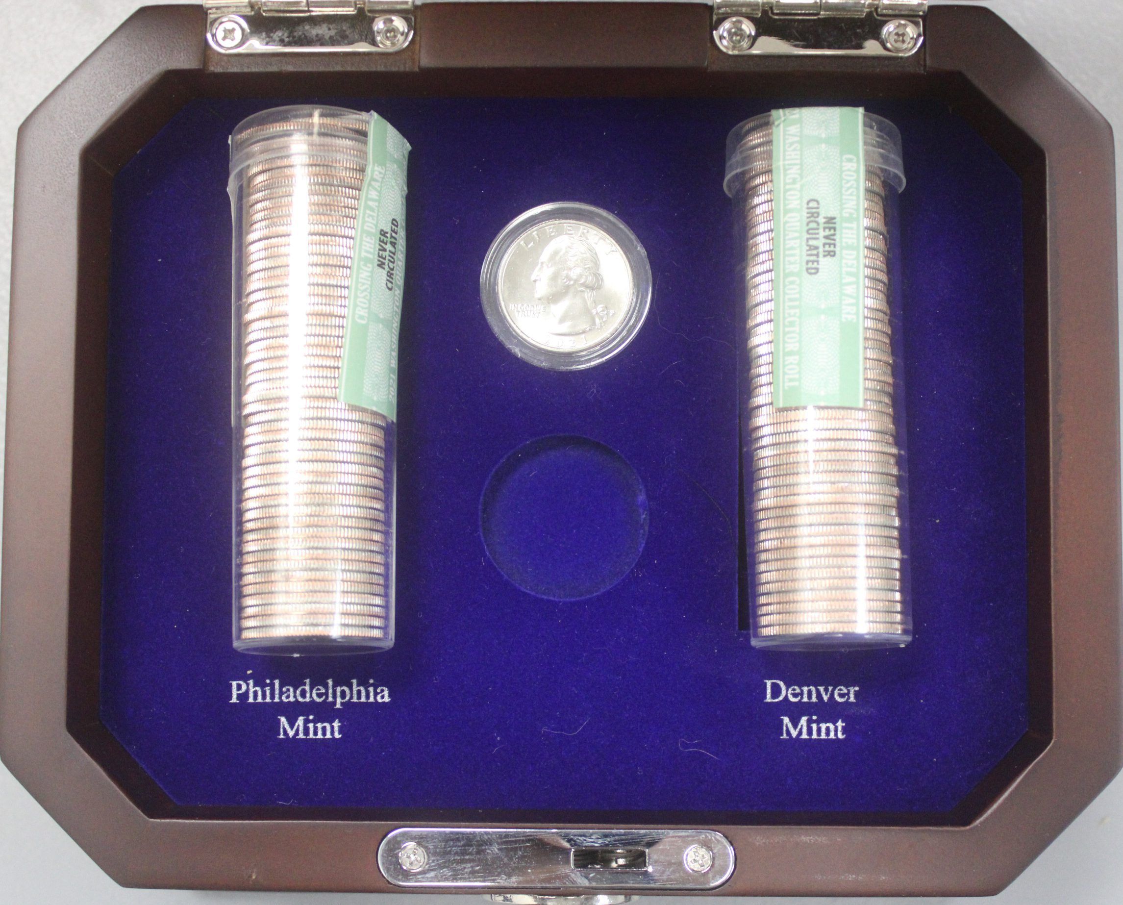 Auction 2021 P D Quarter Roll Set In Box 101 Quarters Total $25.20 Face