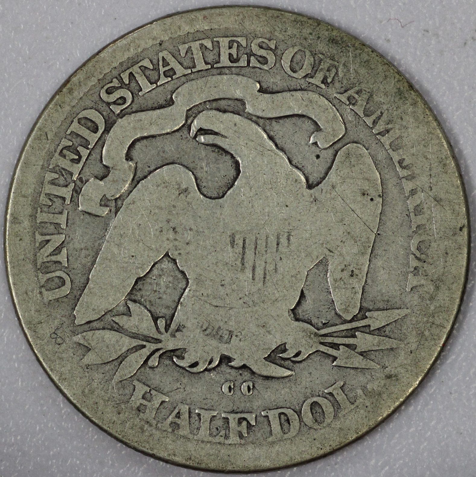 Auction - 1877 CC Seated Liberty Half Dollar - Image 2