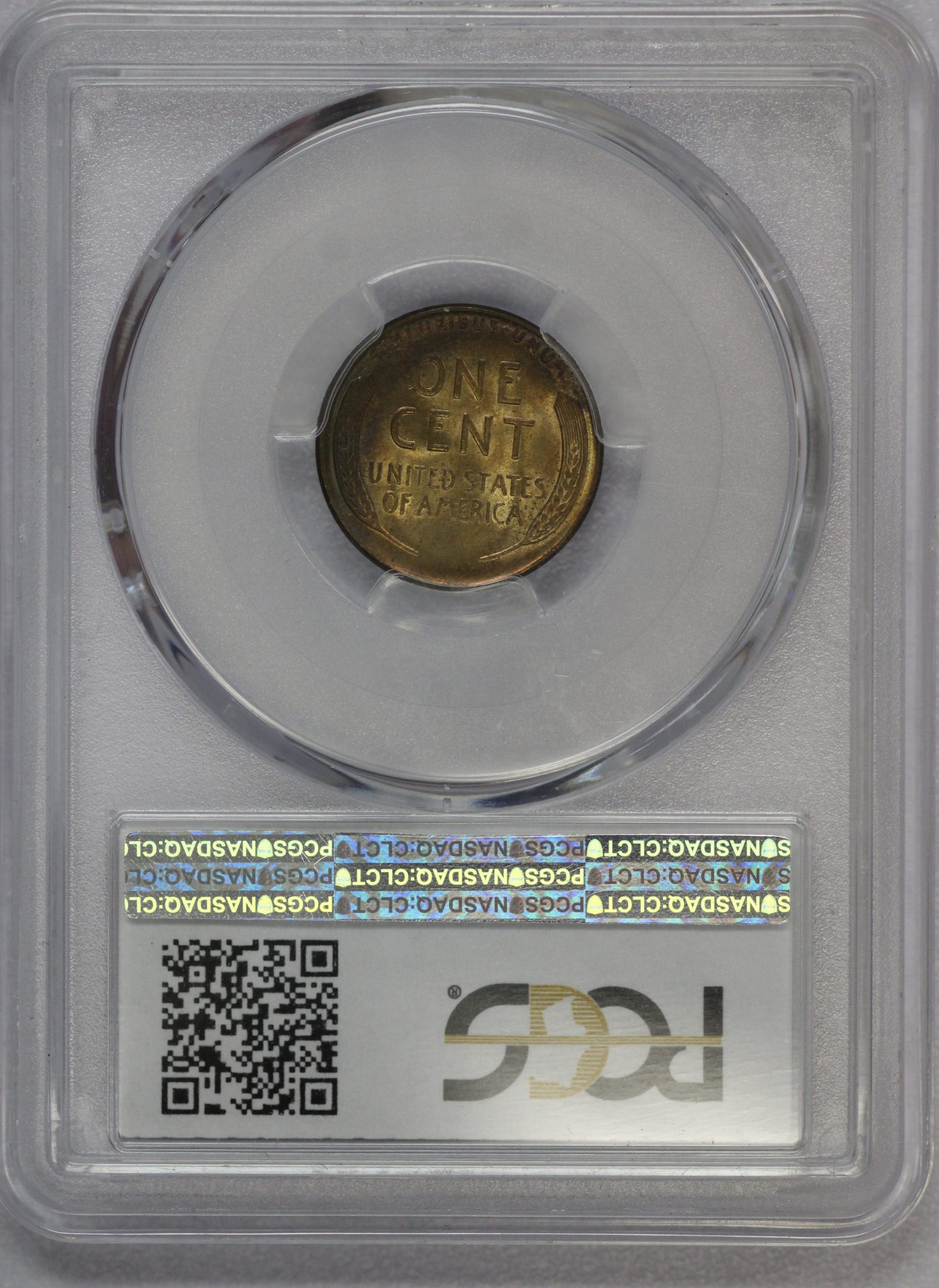 Auction 1942 Lincoln Wheat Cent MS64 BN Toned PCGS - Image 2