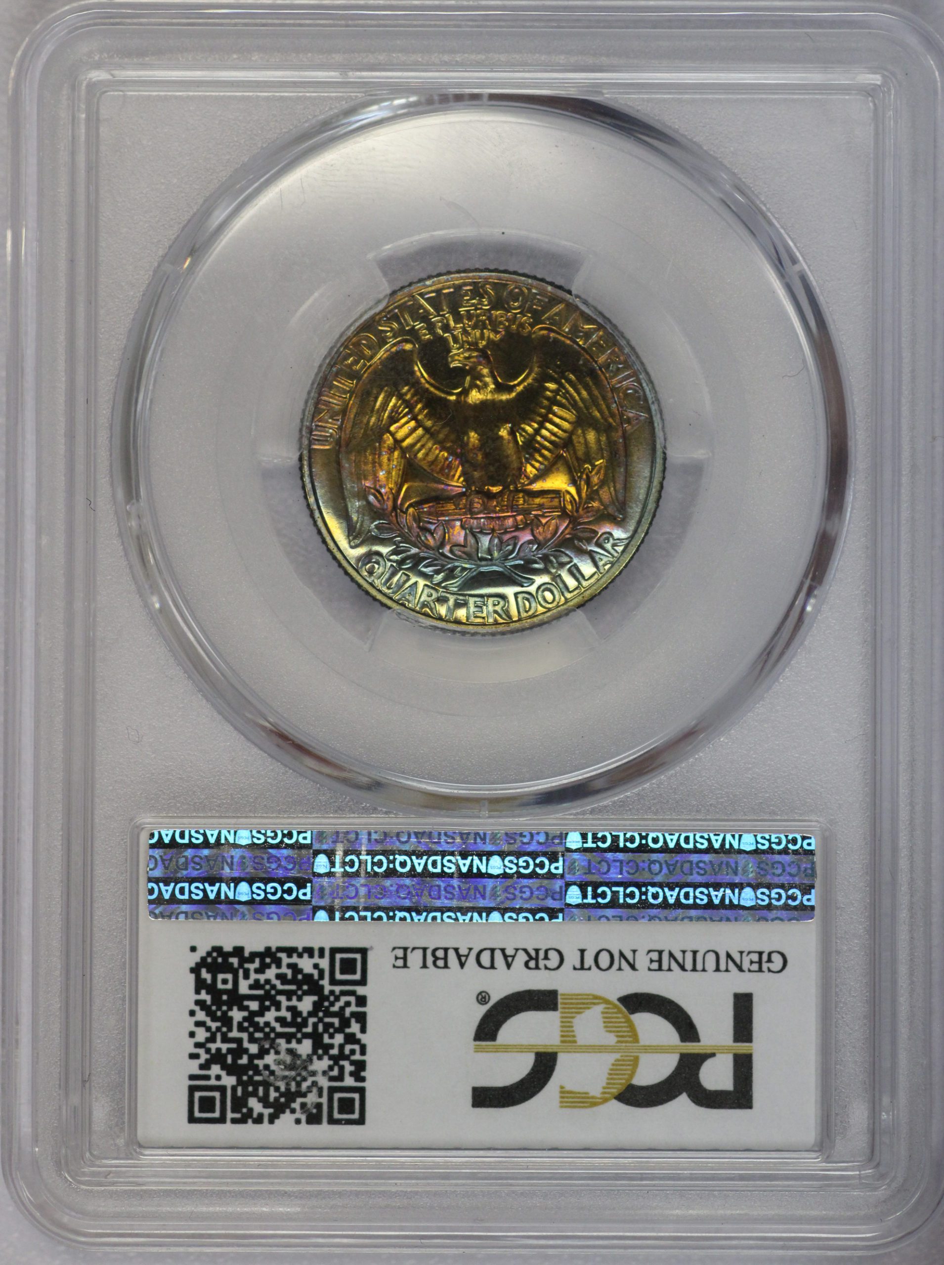 Auction 1968 S Washington Quarter PR Genuine Toned PCGS - Image 2