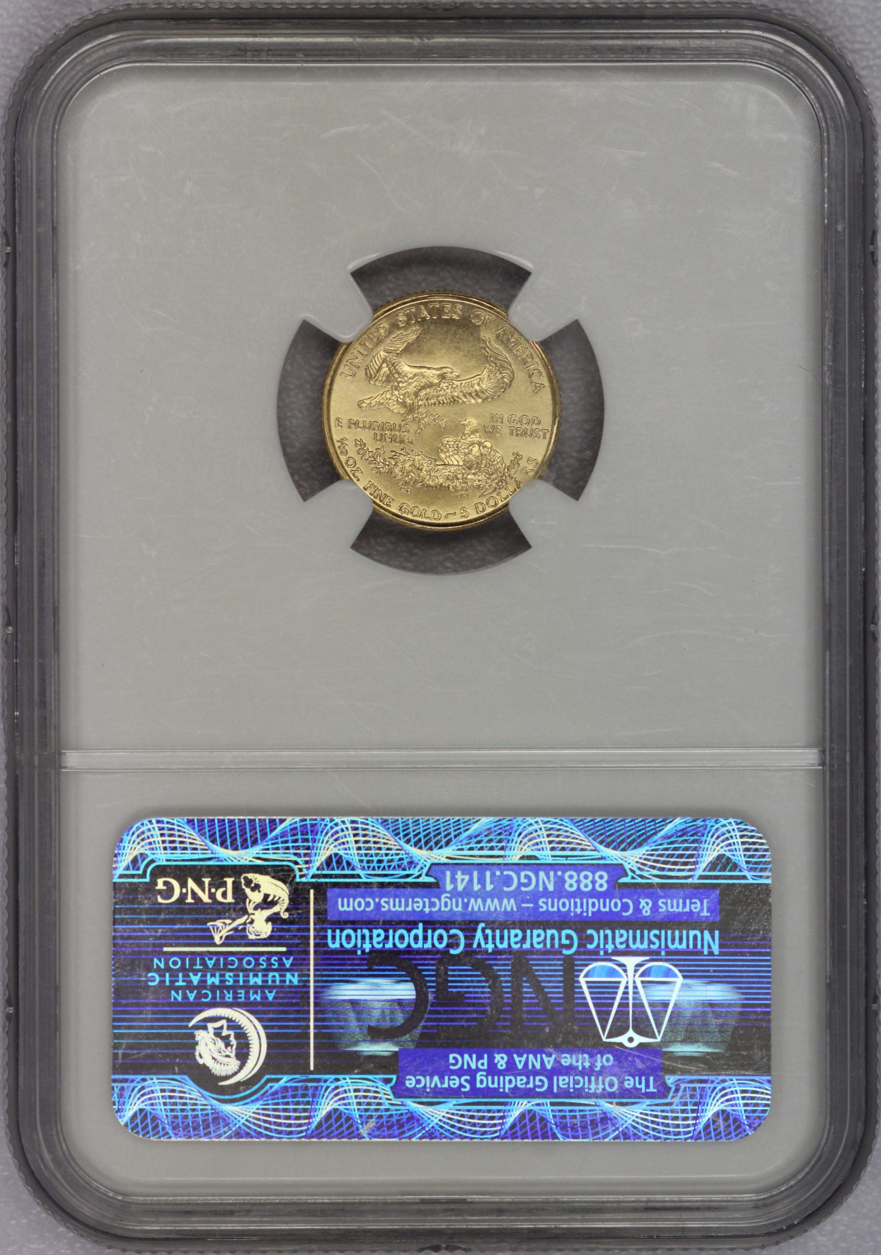 1999 Gold Eagle $5 1/10 th oz MS69 NGC - Image 2