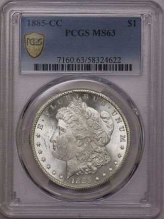 1885 CC Morgan Silver Dollar PCGS MS63