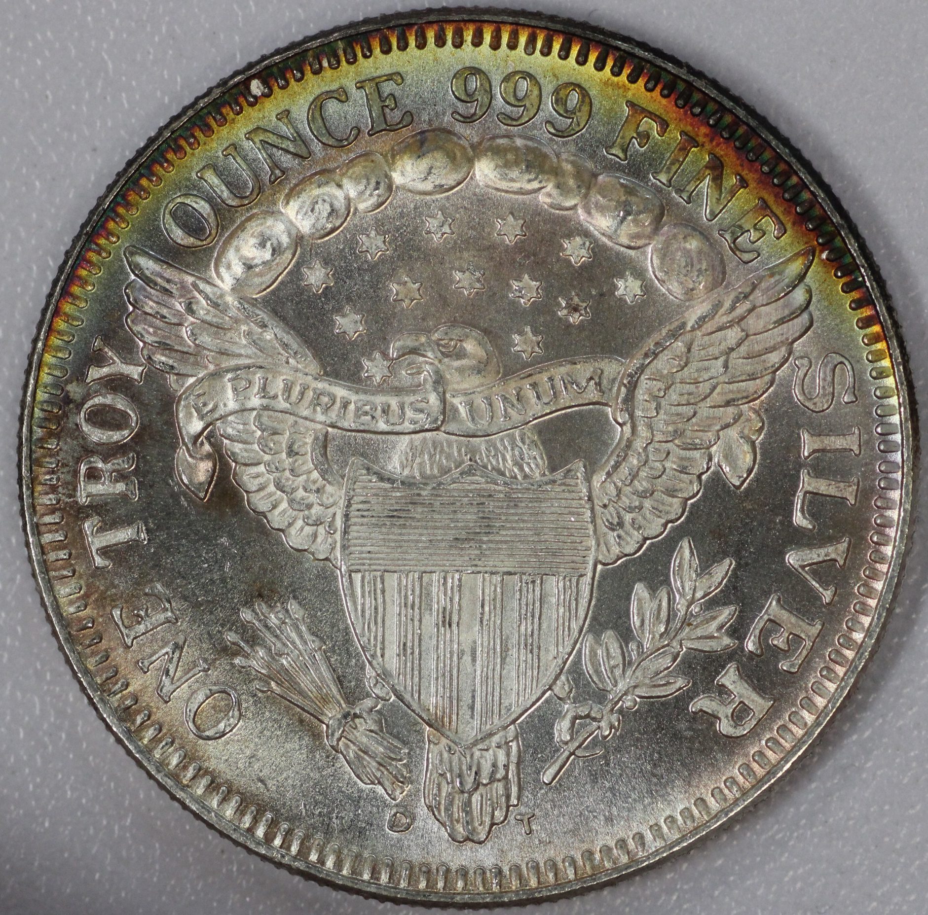 Draped Bust Silver Round 1 oz .999 Toned - Image 2